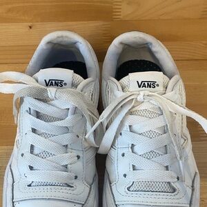 Vans All-White Lace-Up Sneakers